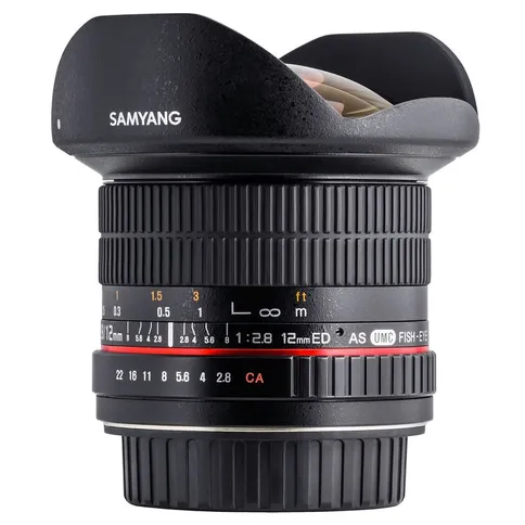Objectif Fisheye Samyang 12mm T3.1 – Monture Nikon – Grand-angle 180°, Pour Vidéo – Édition VDSLR II