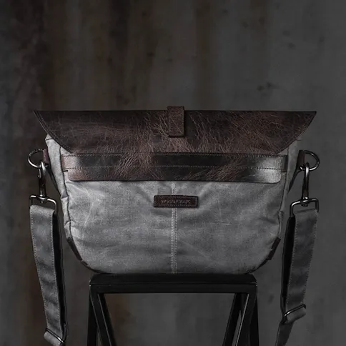 Wotancraft Messenger Shoulder Bag Vintage Grey 3.jpg