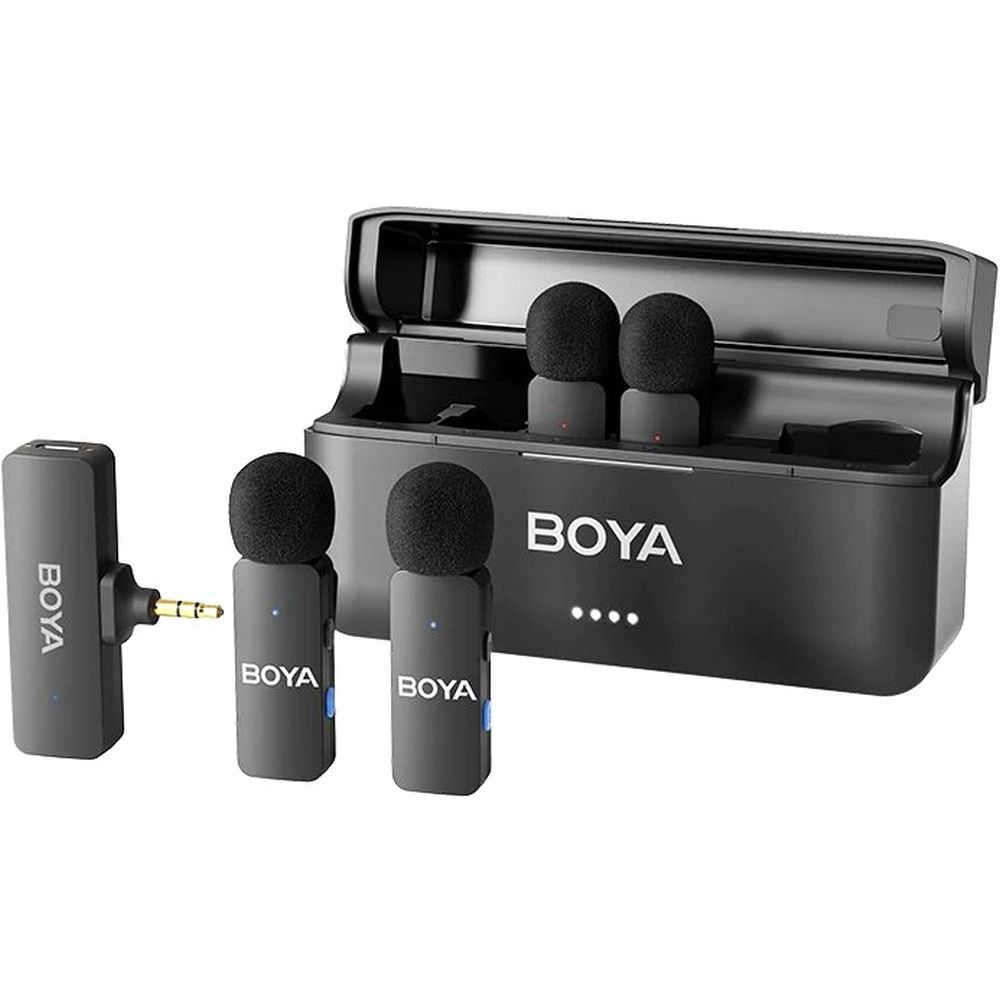 Microphone sans fil quatre canaux Boya BY-V4 avec prise jack TRS 3,5 mm