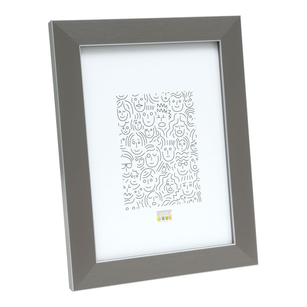 Deknudt Cadre photo gris avec bordure argentée 10x15 S41VK7