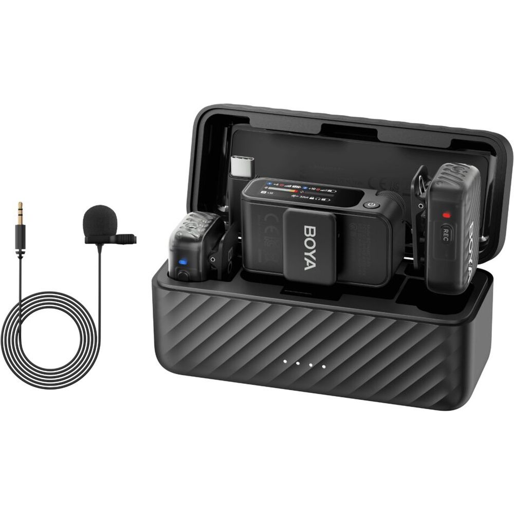 Boya MIC 2-01 Microphone de qualité professionnelle comprenant 2 micros-cravates.