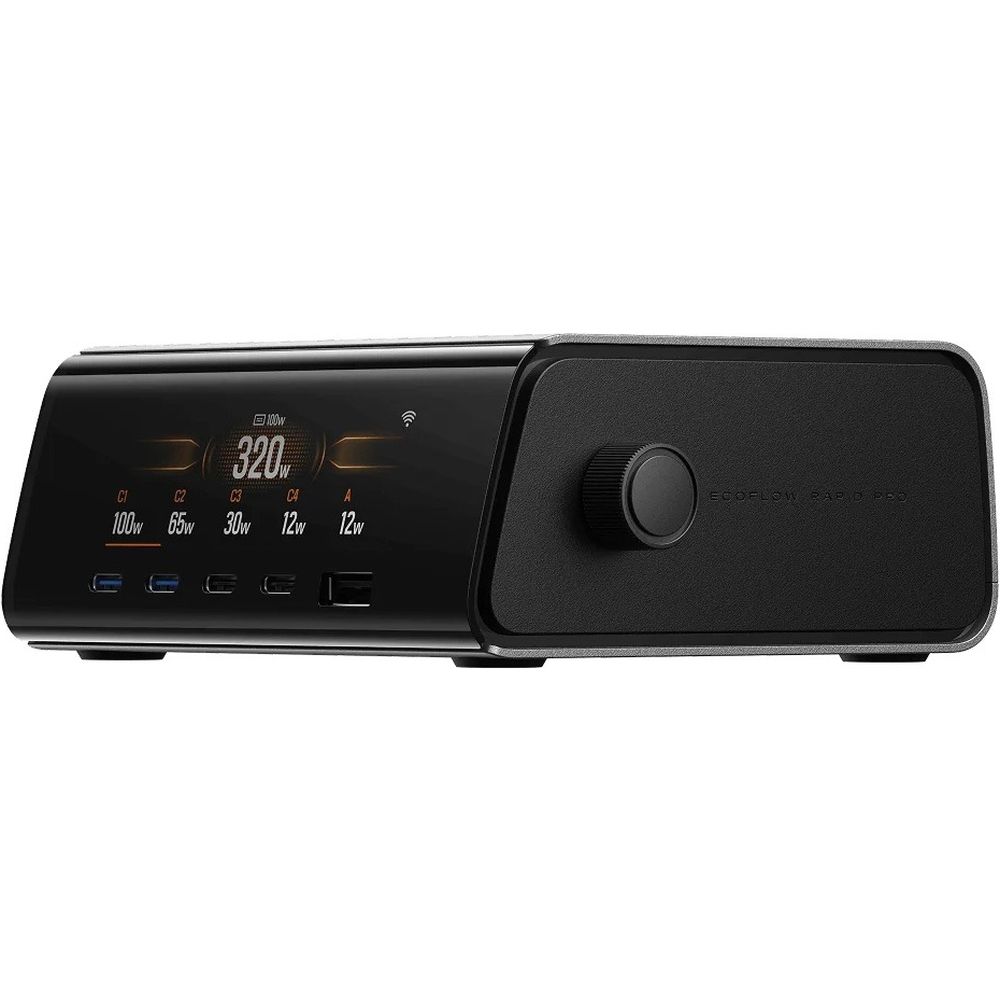 Chargeur de bureau EcoFlow RAPID Pro 320 W avec GaN (5 ports)