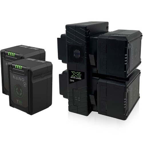 Kit de batterie Core SWX Compact NANO Micro V-Mount avec chargeur (4x NANO-V150 et 1x GP-X4S)