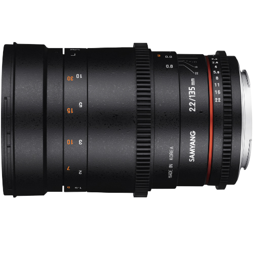 Objectif Samyang 135 mm T2.2 VDSLR pour Canon