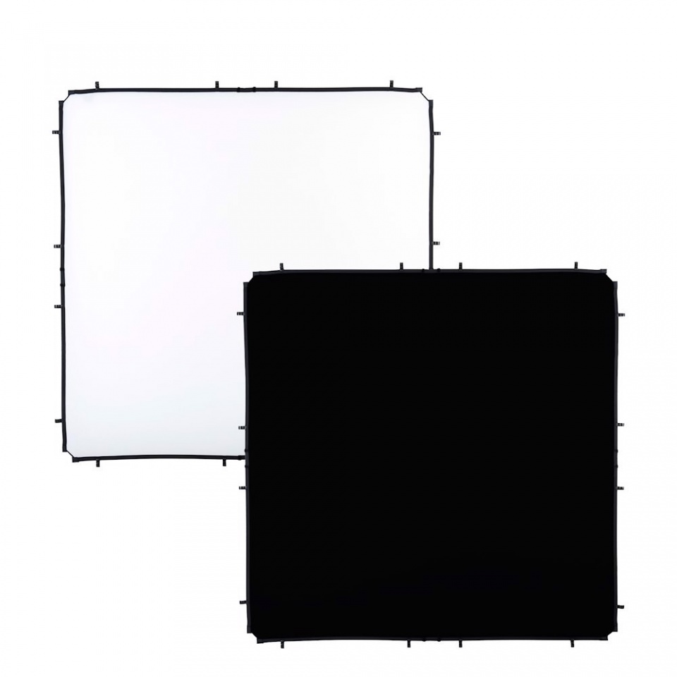 Manfrotto LL LR82221R Skylite Rapid Fabric Large 200x200cm noir/blanc