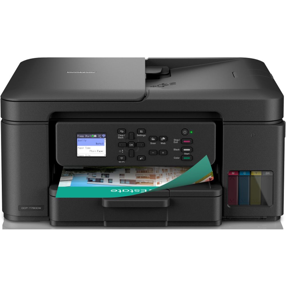 Imprimante jet d'encre couleur sans fil 3 en 1 Brother DCP-T780DW