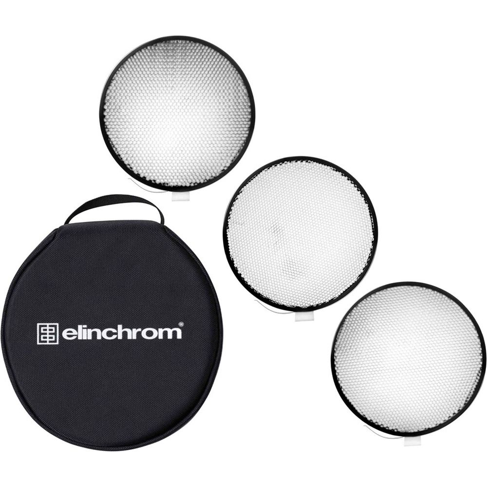 Kit de grille ronde Elinchrom 12/20/30° pour réflecteur standard de 21 cm