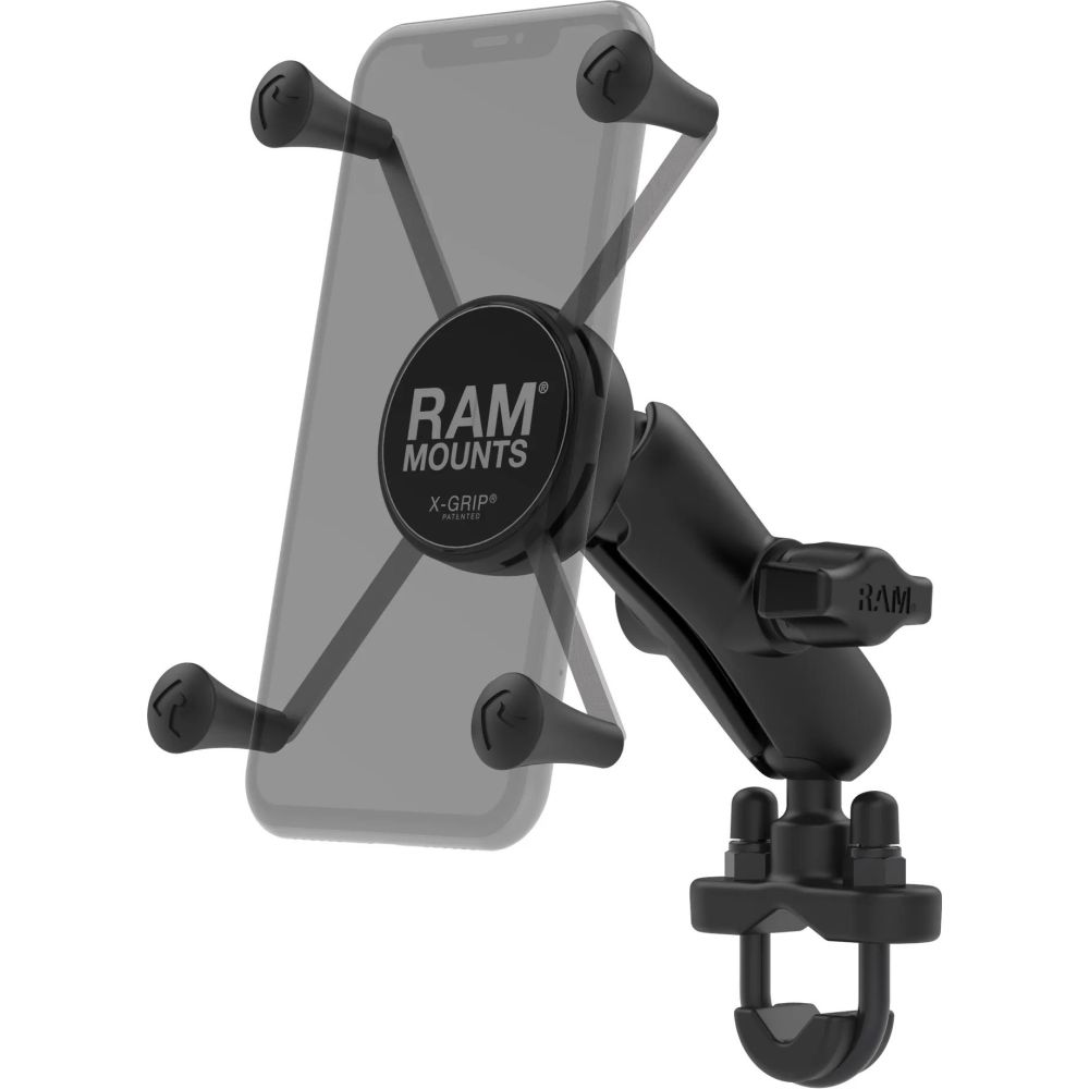 Support de téléphone Ram X-Grip grand format avec base à boulon en U pour guidon - Moyen