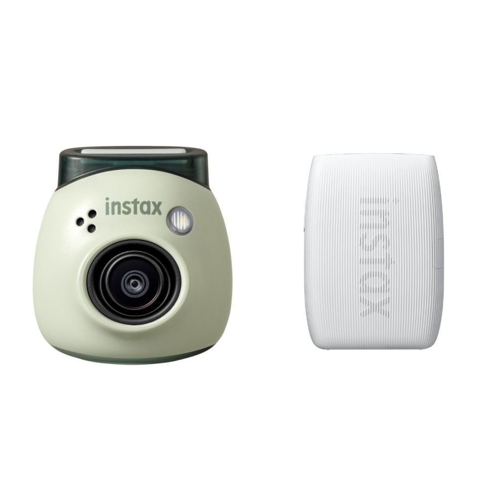 Appareil photo numérique Fujifilm INSTAX PAL, vert pistache + imprimante mini Link 3, blanc argile